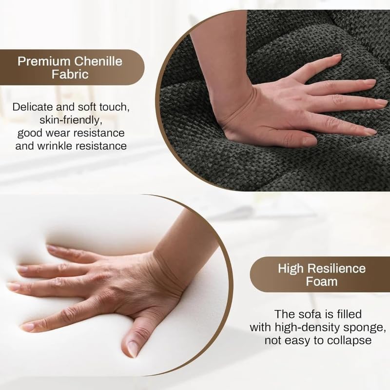 Aroma Homes Modern Comfy Chenille Sofa Set – Deep Seat 3 Seater & 2 Seater Couches - Image 3